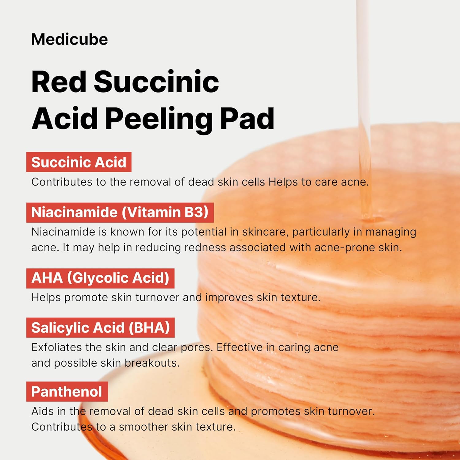 Medicube Red Succinic Acid Peeling Pad