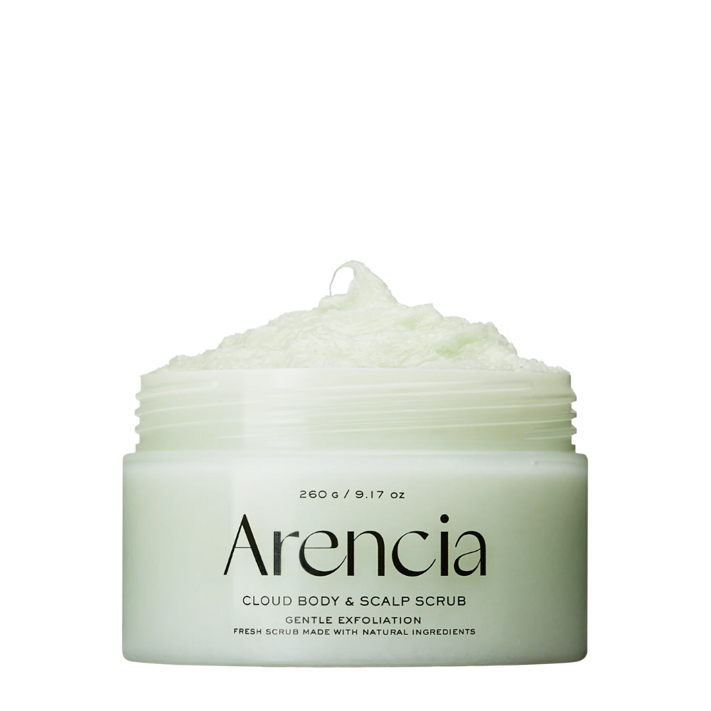 Arencia Fresh Cloud Body & Scalp Scrub Green: Geranium & Primrose