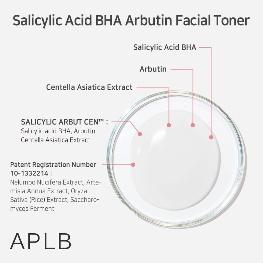 APLB Salicylic Acid BHA Arbutin Facial Toner