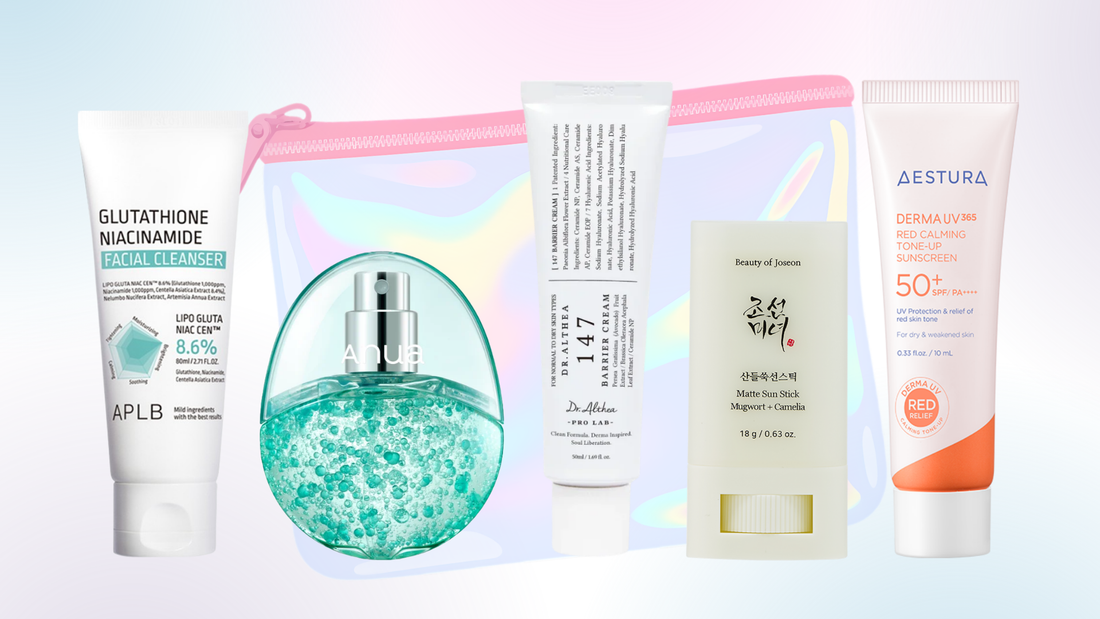 Korean skincare essentials for travel and carry-on bags