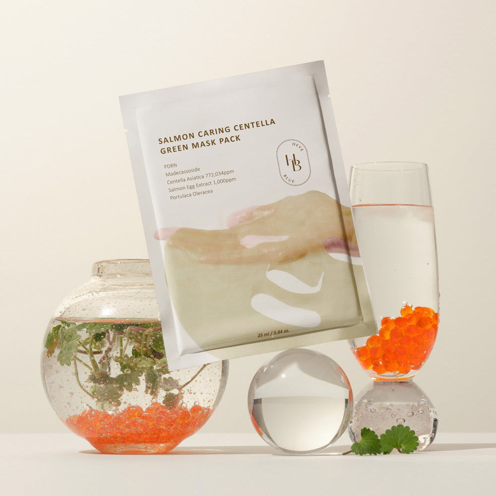 HEVEBLUE Salmon Caring Centella Green Mask Pack