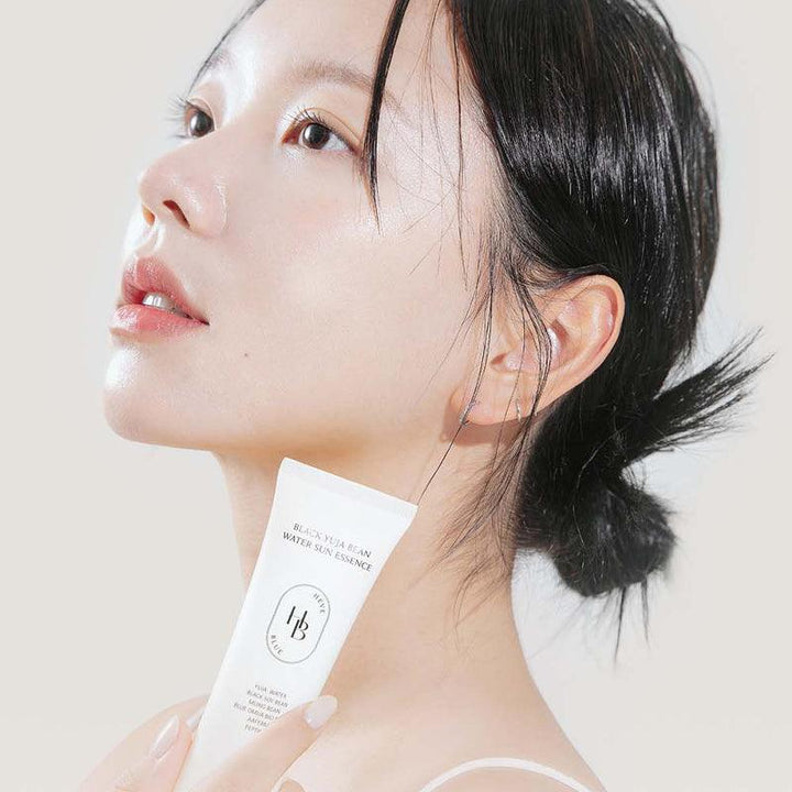 HEVEBLUE Black Yuja Bean Water Sun Essence SPF 50+ PA++++