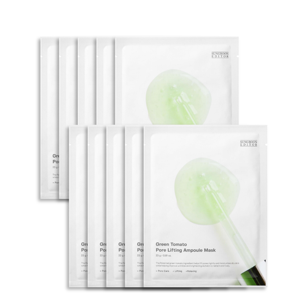 SUNGBOON EDITOR Green Tomato Pore Lifting Ampoule Mask
