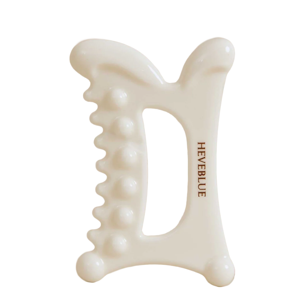 HEVEBLUE Natural White Clay Homecare Relaxing Gua Sha