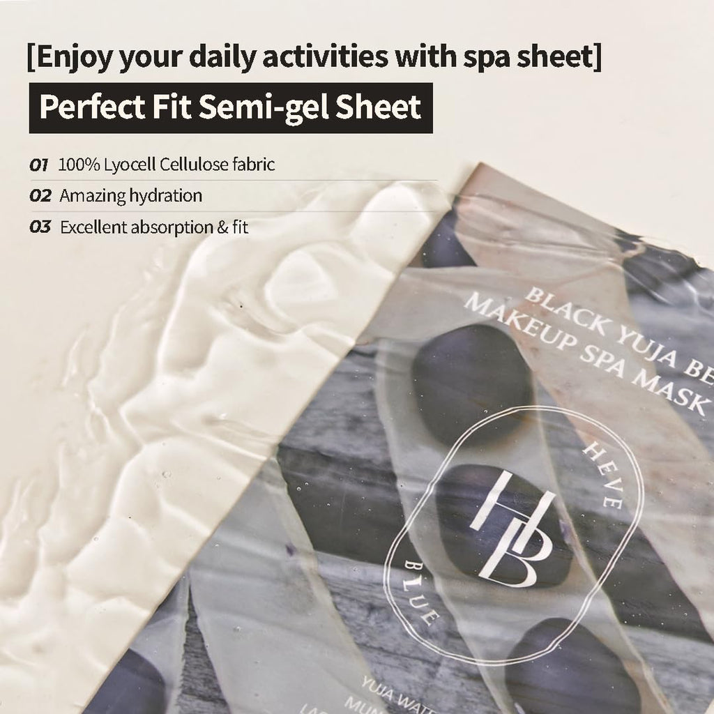 HEVEBLUE Black Yuja Bean Makeup Spa Mask Pack