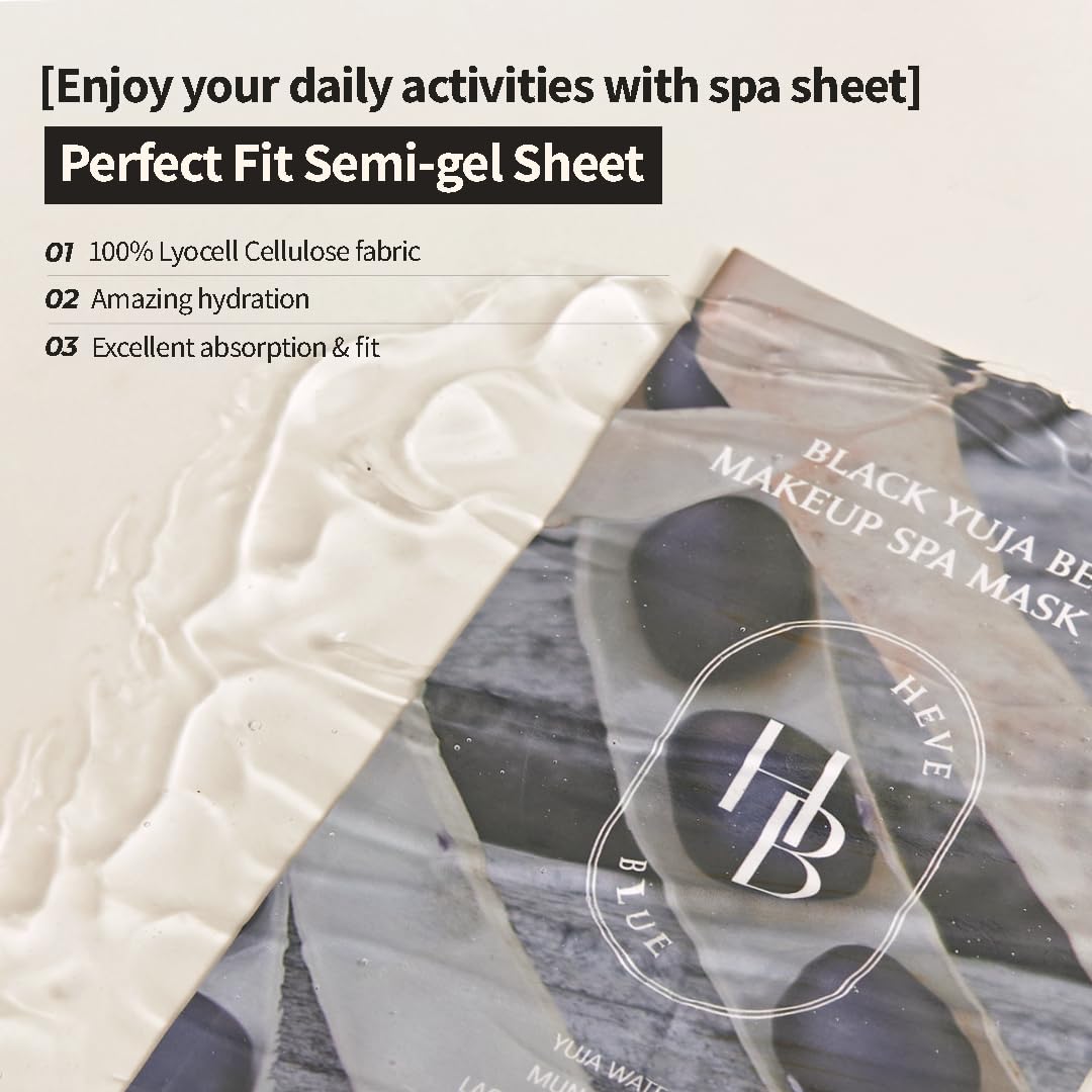 HEVEBLUE Black Yuja Bean Makeup Spa Mask Pack