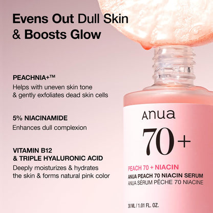 Anua Peach 70% Niacinamide Serum