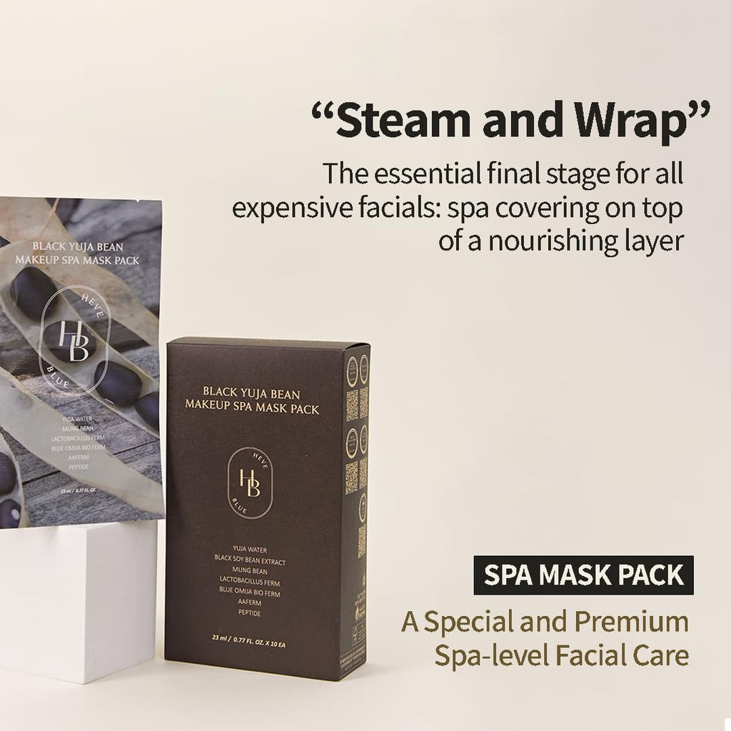 HEVEBLUE Black Yuja Bean Makeup Spa Mask Pack