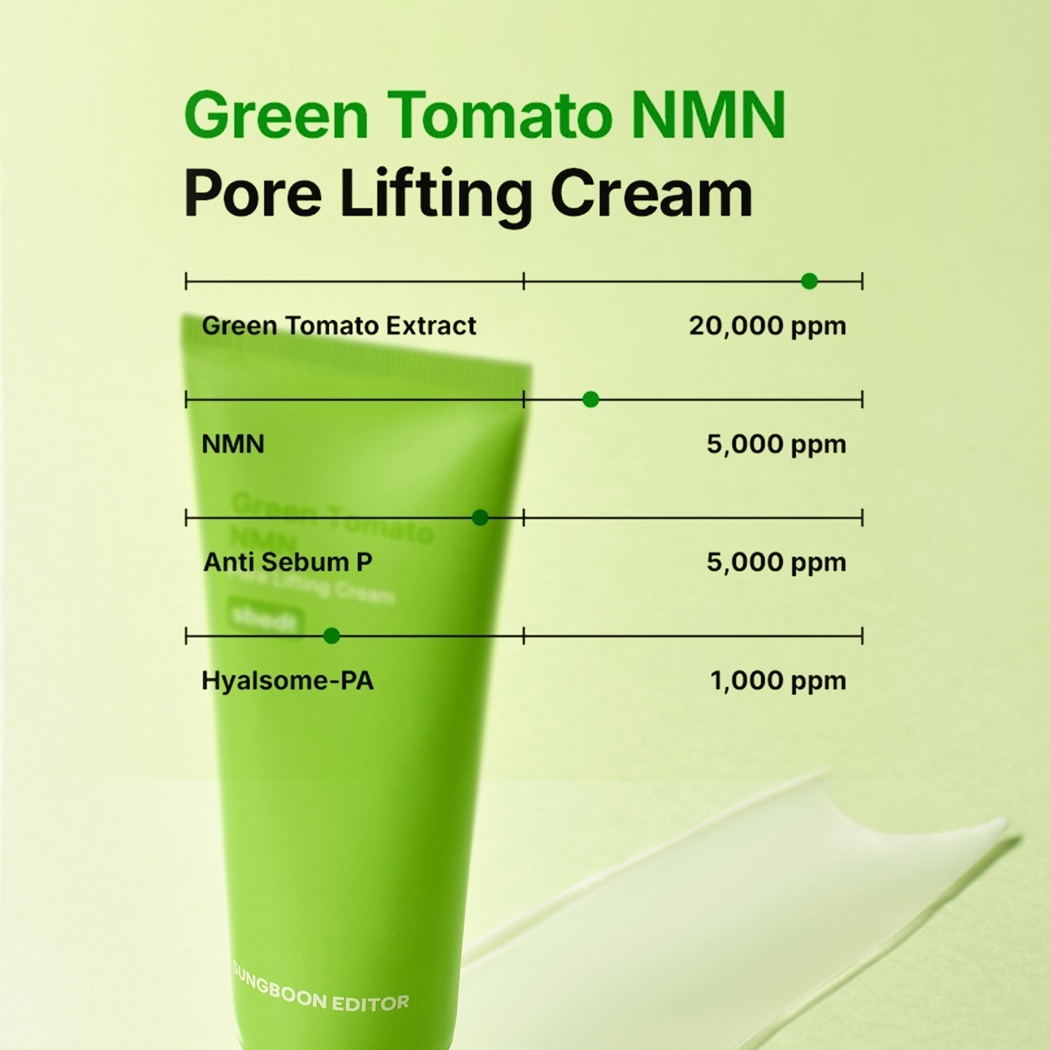 SUNGBOON EDITOR Green Tomato NMN Pore Lifting Cream