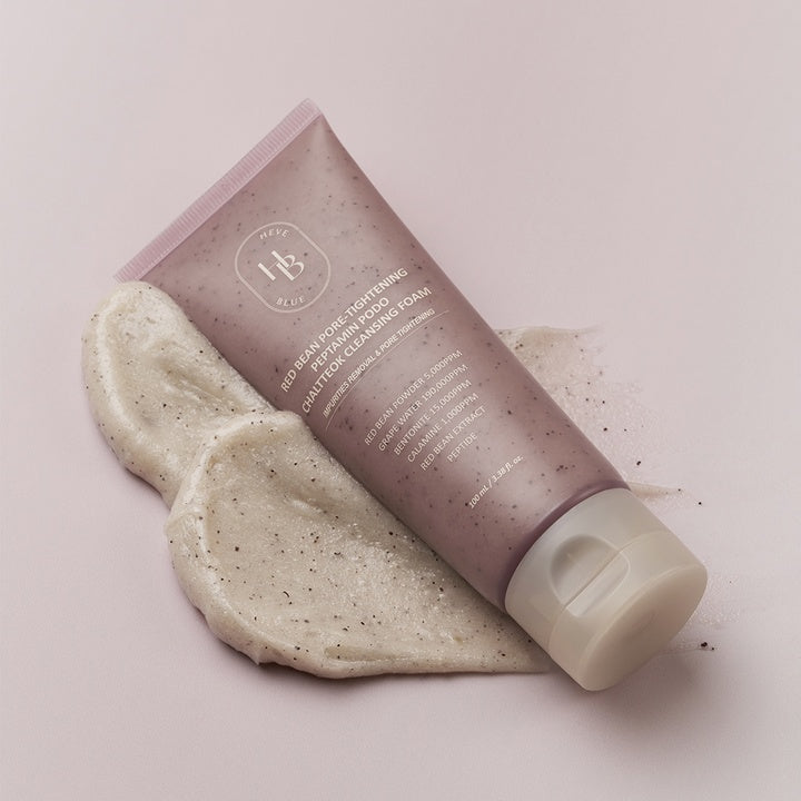 HEVEBLUE Red Bean Pore-Tightening Peptamin Podo Chaltteok Cleansing Foam