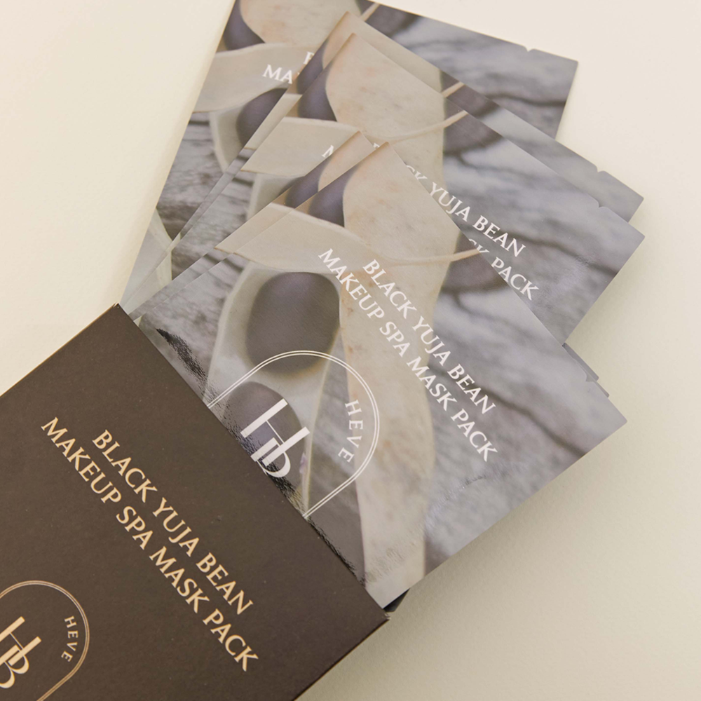 HEVEBLUE Black Yuja Bean Makeup Spa Mask Pack