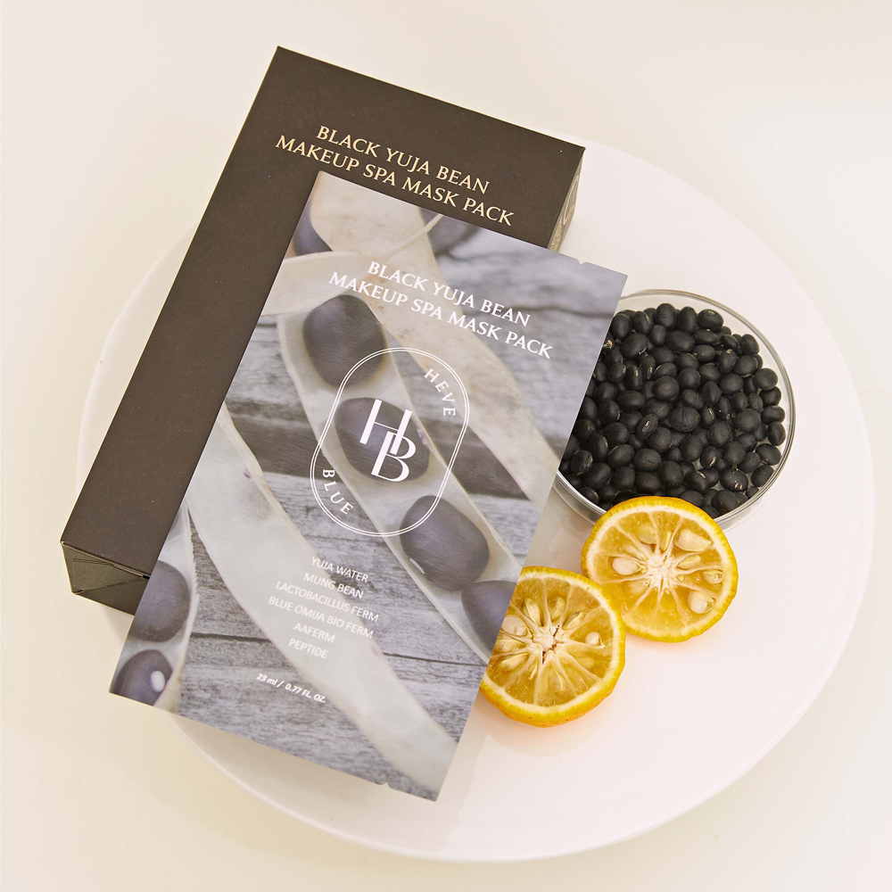 HEVEBLUE Black Yuja Bean Makeup Spa Mask Pack