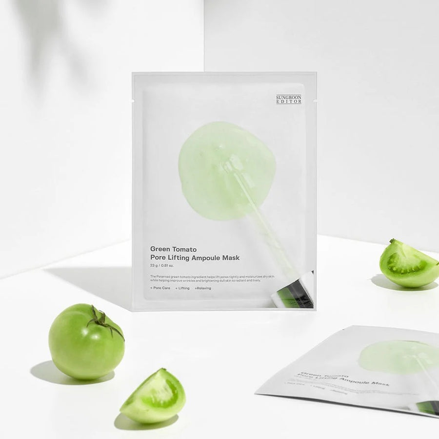 SUNGBOON EDITOR Green Tomato Pore Lifting Ampoule Mask