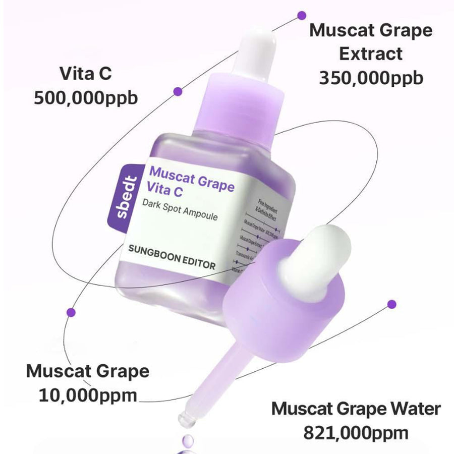 SUNGBOON EDITOR Muscat Grape Vita C Dark Spot Ampoule